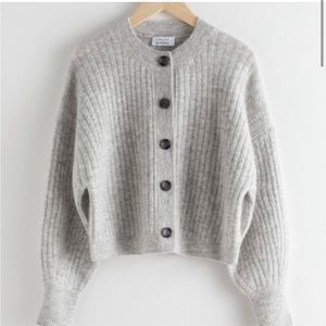 & OTHER STORIES Oversized Ribbed Crewneck Cardigan